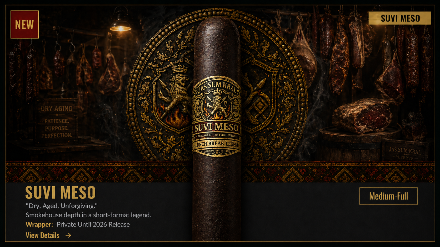 Suvi Meso (Lunch Break Legend) boutique cigar by Jas Sum Kral - Private Until 2026 Release wrapper